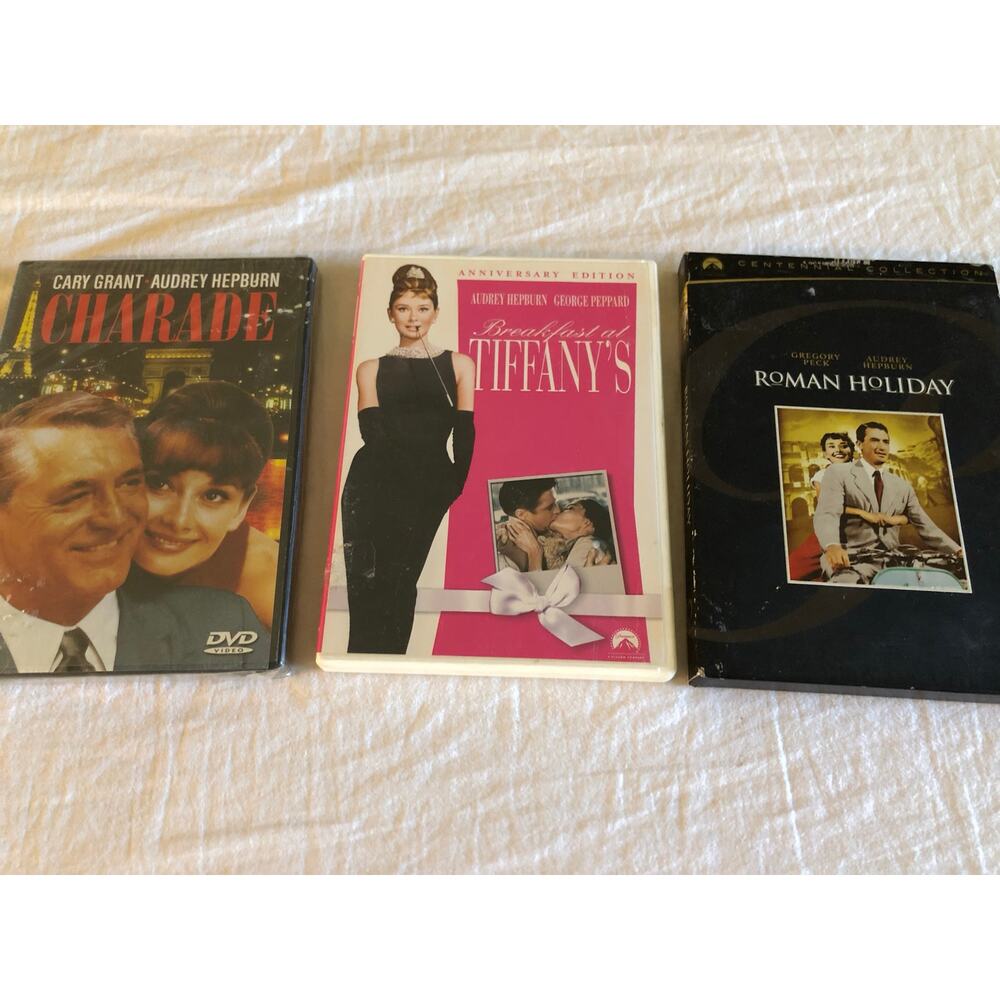 Audrey Hepburn 3 piece movie dvd bundle